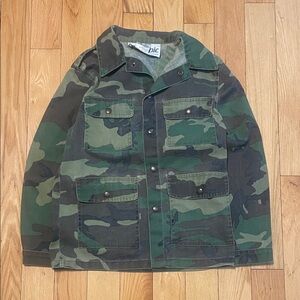 Men's Green Camouflage Military Jacket